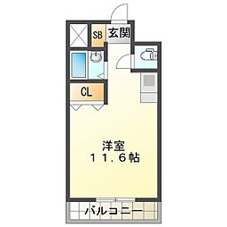 VIPIN太平洋ノースヒルズ ワンルームの間取図画像