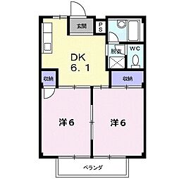 ラフォーレ新正B 2階/2D