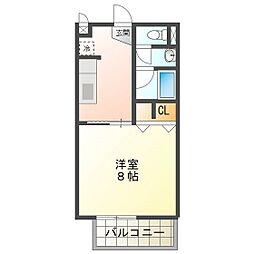 SurPlus1グリーン・ガーデン 1Kの間取図画像