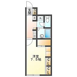 メゾン・テル・フロンタール 1Kの間取図画像