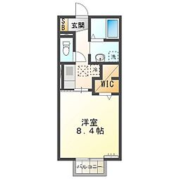 パプリカ 1Kの間取図画像