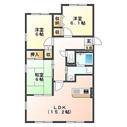 PROUD 3LDKの間取図画像