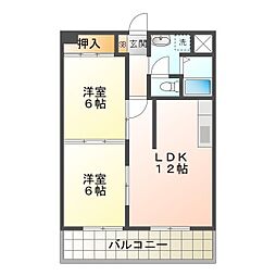 ユーズアーク 3DKの間取図画像