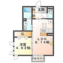 ノーブルハート 101 ｜ 三重県四日市市白須賀1丁目（賃貸アパート1LDK・1階・35.32㎡） その2