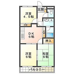コーハンライズ 3DKの間取図画像