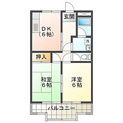 間取図画像 2DK