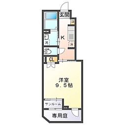 ソシア南富田Ａ 1階