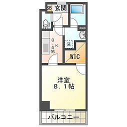 ハイトピア四日市 1Kの間取図画像