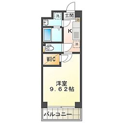 S-FORT四日市西新地 1Kの間取図画像