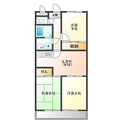 ア・ラ・モード21 3LDKの間取図画像