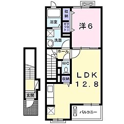 クレールA 1LDKの間取図画像