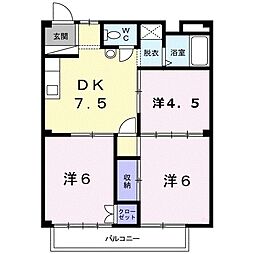 シティハイツ須藤 3DKの間取図画像