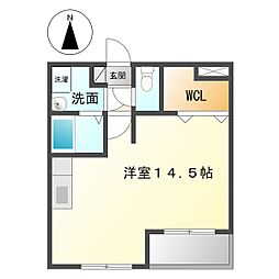 マルセイユ ワンルームの間取図画像