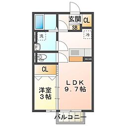 フェンテ 1LDKの間取図画像