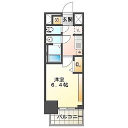 プレリス四日市ティエルナ 1Kの間取図画像