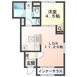 リーブルファイン大治田III　1号棟 1階/101