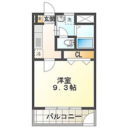 PAIKAJI南風 1Kの間取図画像