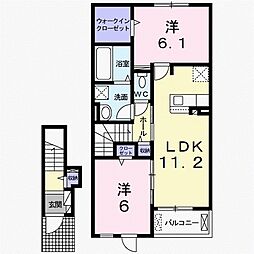 グランメゾン3 2LDKの間取図画像