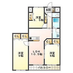 フェニックス 3LDKの間取図画像