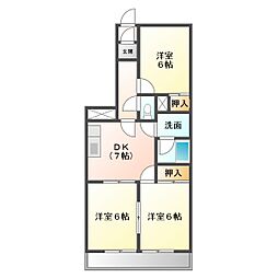 グランシャリオ 3DKの間取図画像