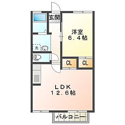ストークホーム 1LDKの間取図画像