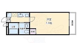 フラッティ堀川高辻 1階1Kの間取り