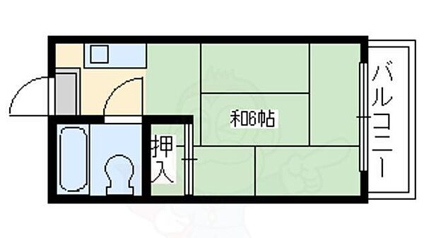 ハイツホリエ ｜京都府京都市右京区西院矢掛町(賃貸マンション1K・2階・18.00㎡)の写真 その2