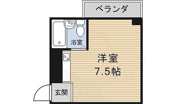 ロジュマンフランセ ｜京都府京都市山科区東野狐藪町(賃貸マンション1R・2階・16.37㎡)の写真 その2