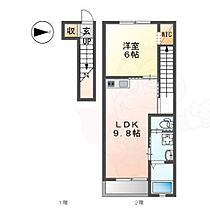 京都府京都市西京区山田北山田町（賃貸アパート1LDK・2階・40.92㎡） その2