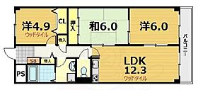 セブンマンション  ｜ 京都府京都市伏見区向島津田町（賃貸マンション3LDK・1階・66.40㎡） その2