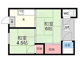 藤栄荘  ｜ 京都府京都市西京区樫原久保町（賃貸アパート2K・2階・33.00㎡） その2