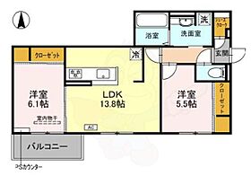 (仮称)D-room京都市下京区東魚屋町  ｜ 京都府京都市下京区東魚屋町（賃貸アパート2LDK・3階・61.51㎡） その2