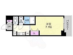 アドバンス京都ソナーレ 1Kの間取図画像