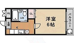 サンハイツ・シミズ 1Kの間取図画像