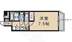 グランド・フェニックス二条城 1Kの間取図画像
