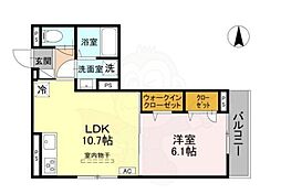 GRAMM御陵荒木A 2階/-