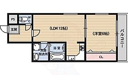 たけうちビル 1LDKの間取図画像