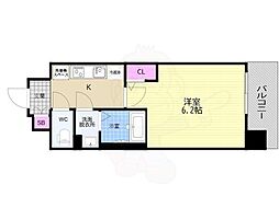 京都市南区吉祥院西ノ庄西浦町マンション 1Kの間取図画像