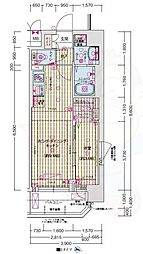 京都市南区東九条南石田町マンション 1LDKの間取図画像