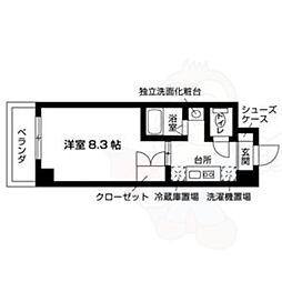 Top-Well 5階1Kの間取り