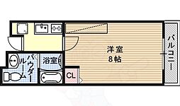 フラッティケイ 1Kの間取図画像