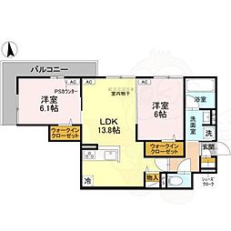 ハイダウェイ 両替町 2階/-