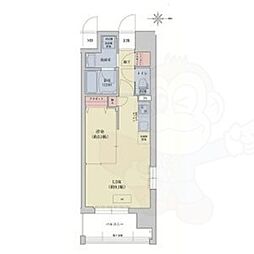 リシュドール梅小路 1LDKの間取図画像