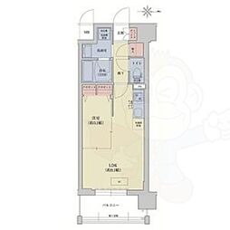 リシュドール梅小路 1LDKの間取図画像