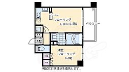 リーガル京都御所東 1LDKの間取図画像