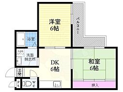 ロイヤルむらかみ 2DKの間取図画像