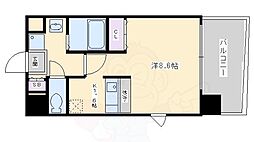 プレサンス京都烏丸NEXT ワンルームの間取図画像