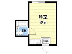 陶庵寮 ワンルームの間取図画像