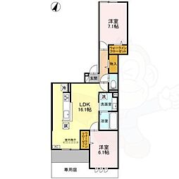 STグランツ 2LDKの間取図画像