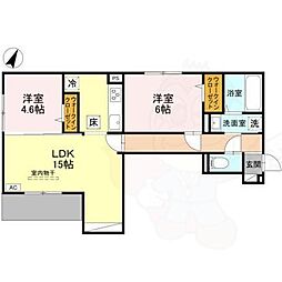 STグランツ 2LDKの間取図画像